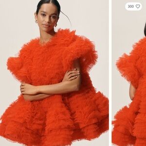 NWT CeliaB Red Amore Ruffled Dress Size Small